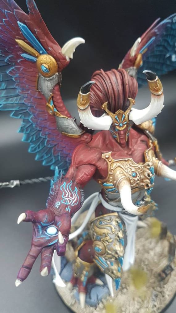 Magnus Daemon Primarch of Tzeentch Custom Painted Miniature 