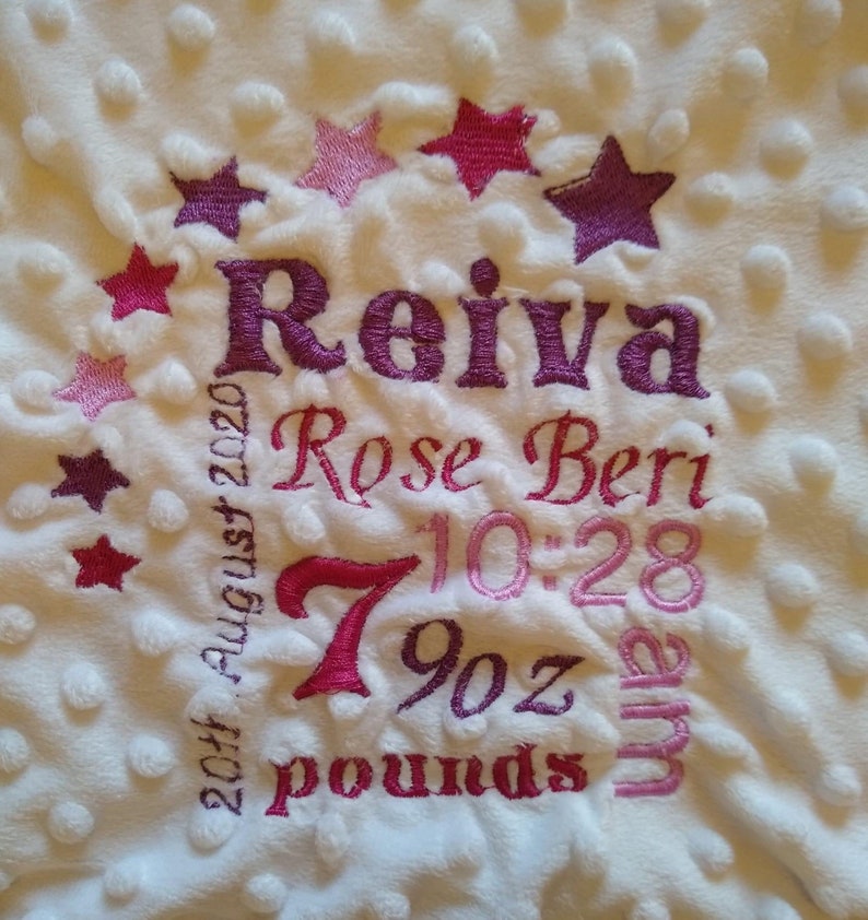 etsy personalised baby blanket