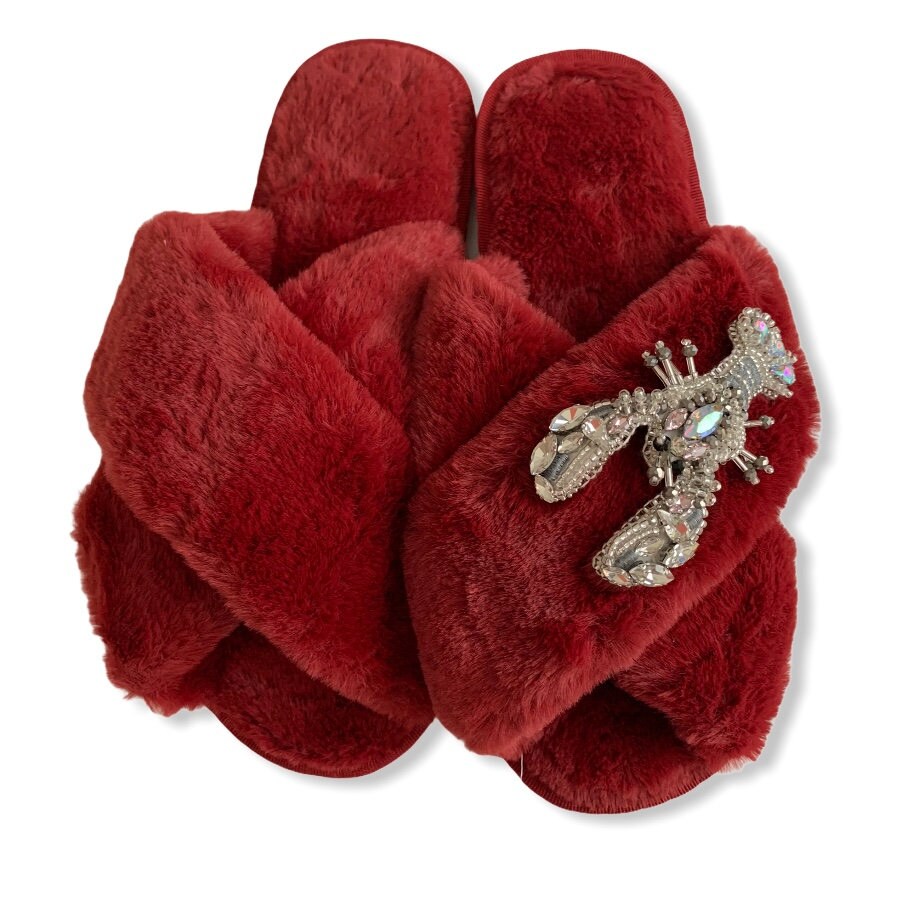 Fluffy lobster hot sale slippers