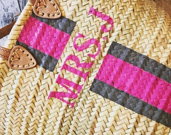 The 'Mrs' Straw Basket - Ibiza