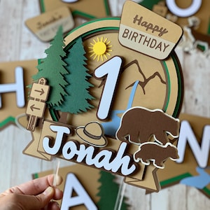 National Park themed banner, National Park cake topper, National Park monthly banner, National Park cupcake toppers