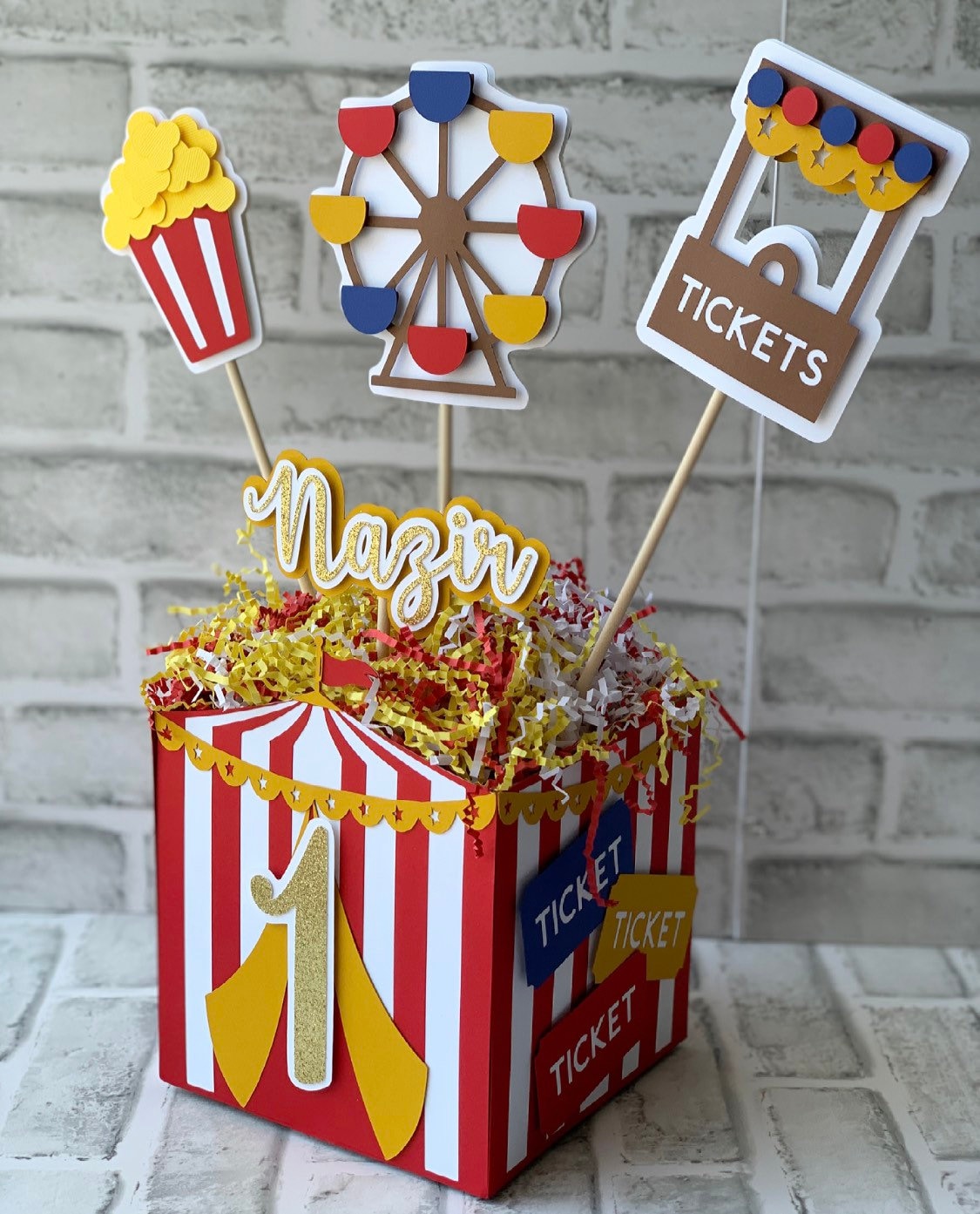 Carnival themed centerpieces set of 4 Etsy