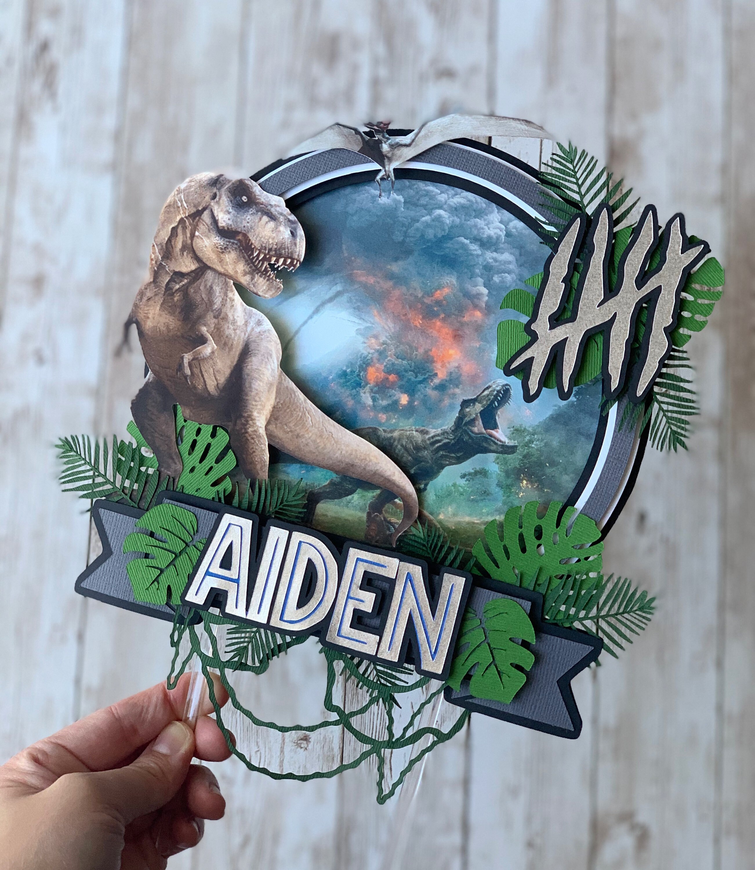 Jurassic World cake topper Jurassic Park cake topper Etsy