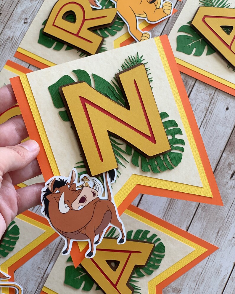 Lion King name banner Lion King birthday banner | Etsy