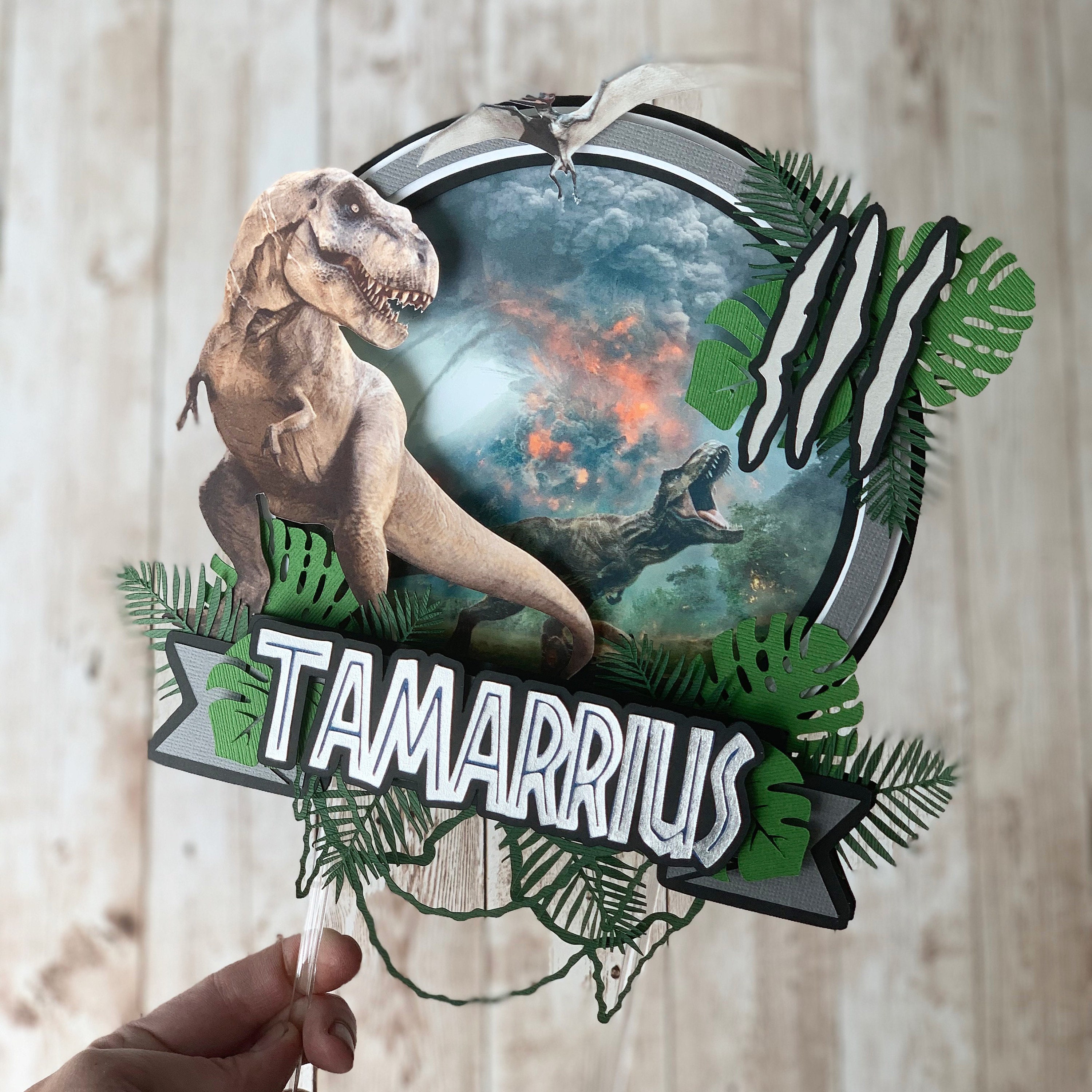 Jurassic World cake topper Jurassic Park cake topper Etsy