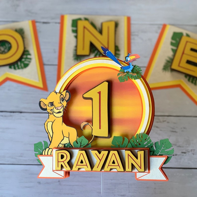 Lion King name banner Lion King birthday banner Lion King | Etsy