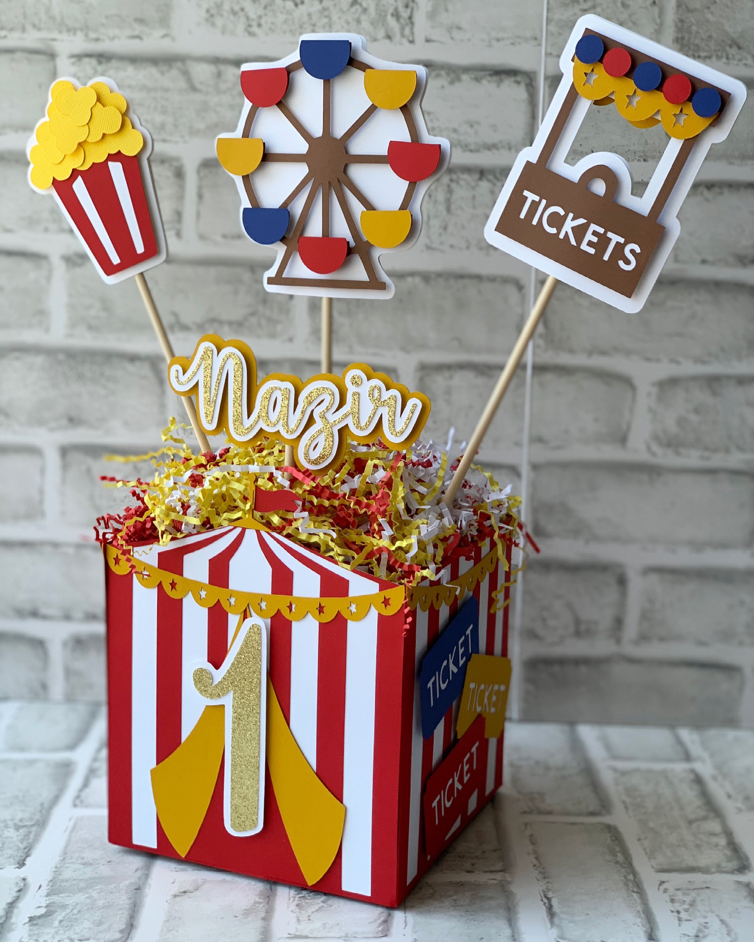 Carnival themed centerpieces set of 4 Etsy