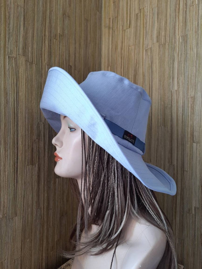 Light Blue Denim Summer Sun Hat Hiking Hat Women's Sun Etsy