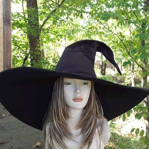 Cosplay Hat, Wizard Hat, Witch Hat, Extra Wide Brim Witch Hat