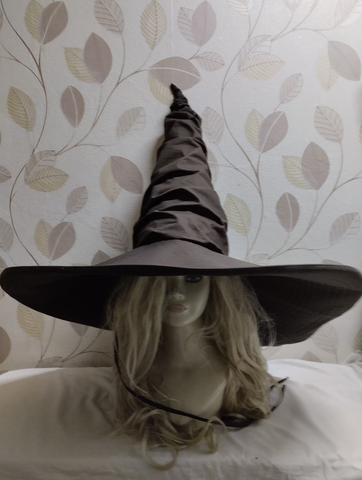 特大魔女帽子、特大つば広魔女帽子、黒魔女帽子、ハロウィン帽子、魔女