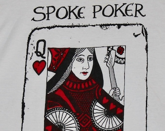 S * NOS vtg 80s/90s Spoke Poker t shirt * bay area band indie punk blues tour * 36.157