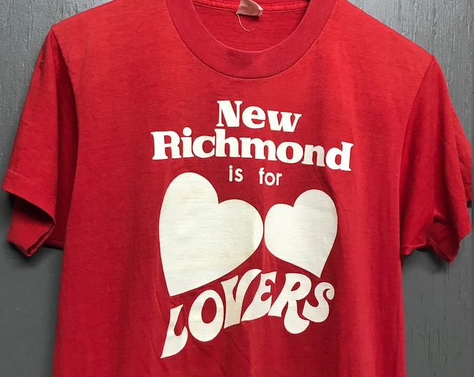 S/M thin vtg 80s New Richmond is for Lovers t shirt * small medium