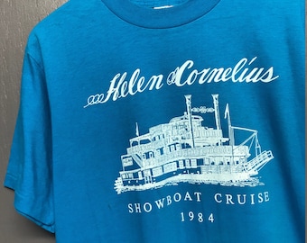 M/L vintage 80s 1984 Helen Cornelius showboat cruise t shirt * medium large