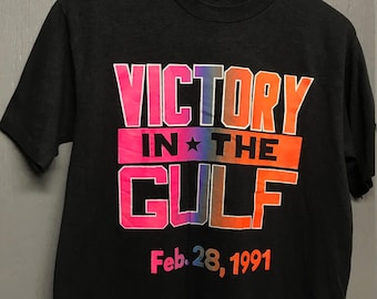 M thin vtg 1991 Victory In The Gulf war t shirt * operation desert storm