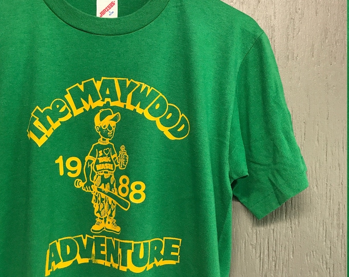M vintage 80s Maywood New Jersey toxic waste chemical clean up t shirt