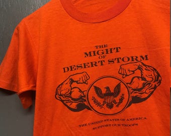 S vintage early 90s Desert Storm gulf war r shirt