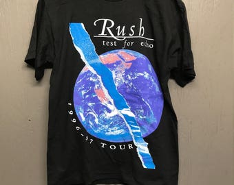 M vintage 90s 1996 1997 RUSH test for echo tour t shirt