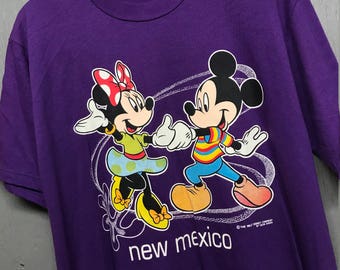 L nos vintage 90s New Mexico Mickey Minnie Mouse tourist t shirt