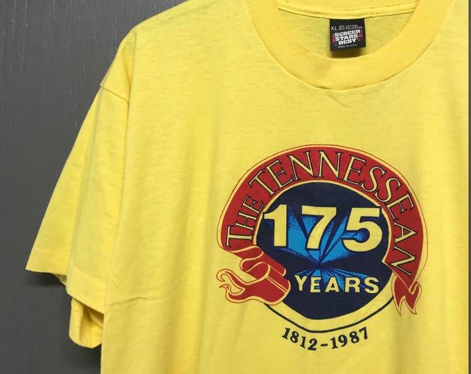 XL vintage 80s 1987 The Tennessean Tennessee newspaper t shirt