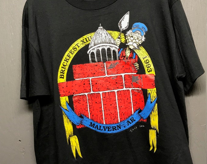 XL vtg 90s 1993 Brickfest Malvern Arkansas t shirt