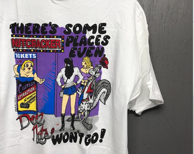 XL Deadstock vintage 90s 1995 Deez Nuts t shirt * rap big johnson comic