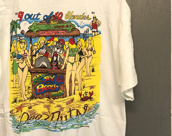 XL nos vintage 90s 1995 Deez Nuts sex on the beach t shirt