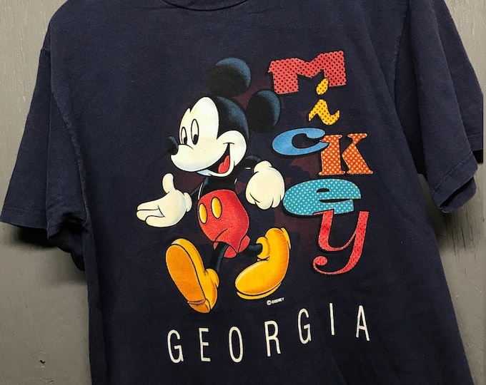 M/L vtg 90s Mickey Mouse Georgia t shirt * medium large