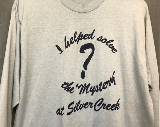 L * NOS vintage 80s/90s Silver Creek Mystery L/S t shirt