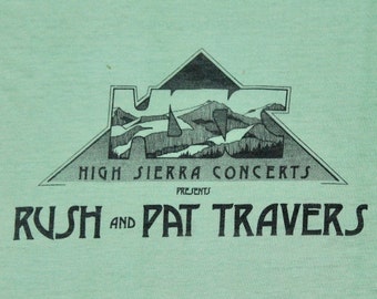 S * vintage 70s 1978 Rush and Pat Travers concert tour Staff t shirt * 60.135