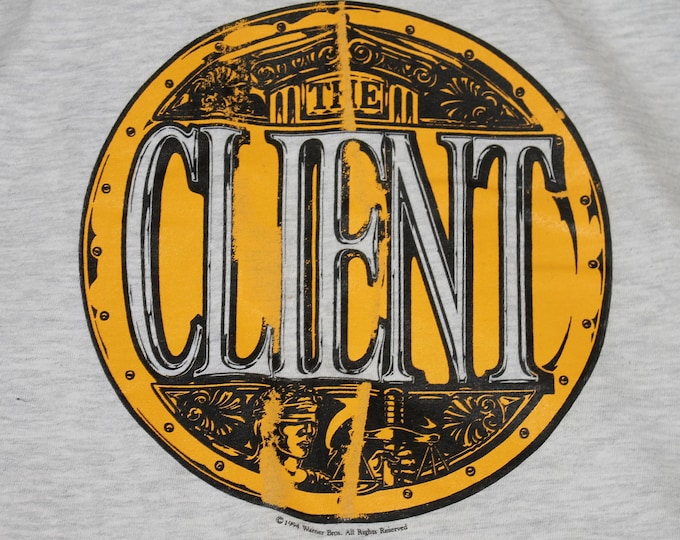 XL * nos vtg 90s 1994 The Client movie promo t shirt * 1.156 brad renfro tommy lee jones grisham