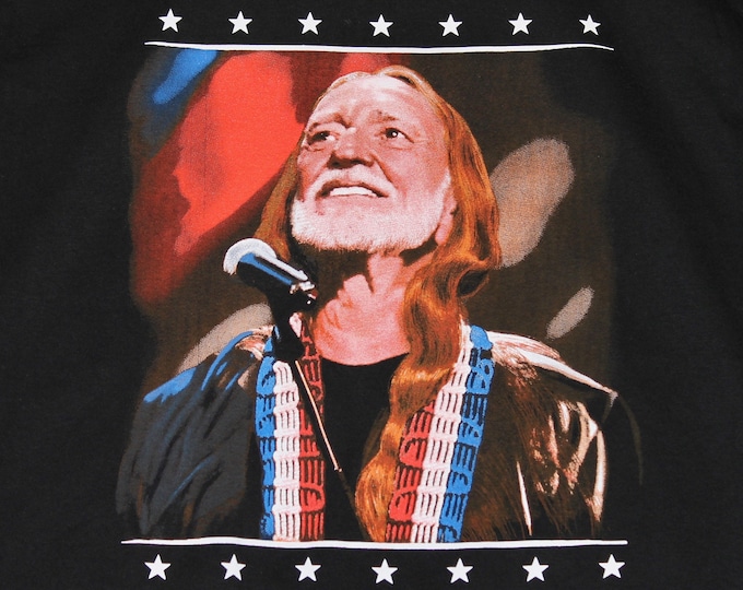 M * NOS vtg 90s Willie Nelson american icon t shirt * classic country * 16.137