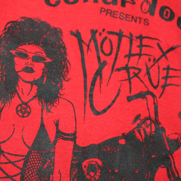 M * vtg 80s 1987 Motley Crue Virginia promoter staff concert tour muscle t shirt * 49.126