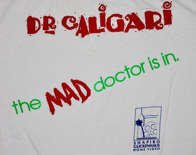 XL/XXL * vtg 80s 1989 Dr Caligari promo t shirt * horror shapiro glickenhaus cult classic * 42.183