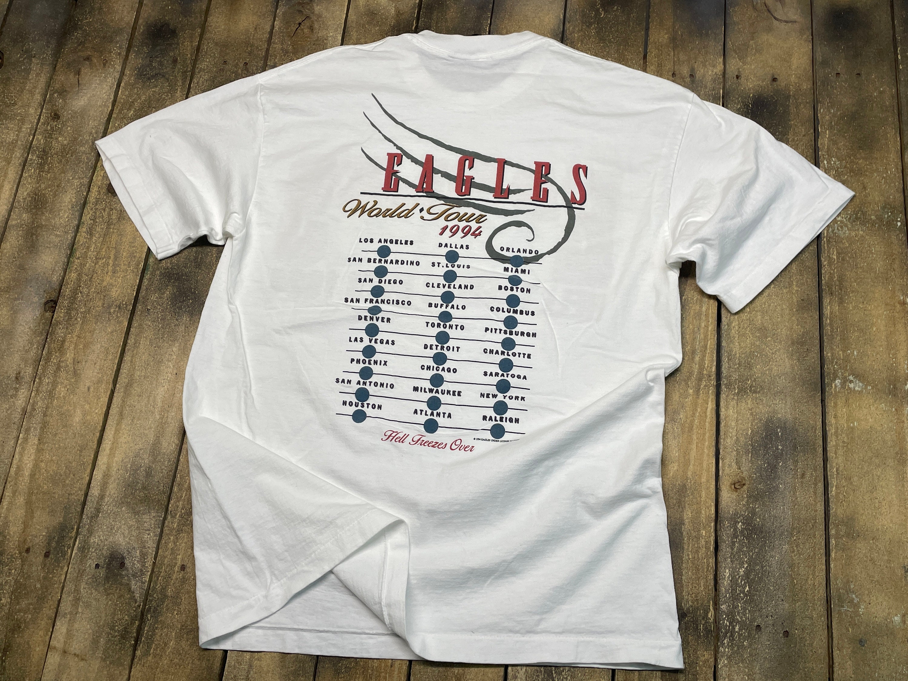 XL the Eagles 1994 vintage tour t shirt * hell freezes over