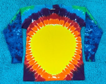 S * vintage 90s tie dye single stitch long sleeve t shirt * 76.135