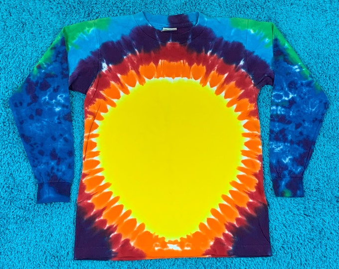 S * vintage 90s tie dye single stitch long sleeve t shirt * 76.135
