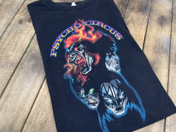 2XL Vintage 90s 1998 Kiss Psycho Circus T Shirt Tour Band Vtg Xxl