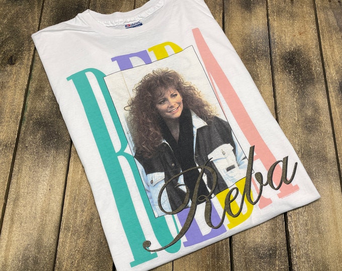 M * vintage 90s 1992 Reba McEntire t shirt * country music band tour * 27.219
