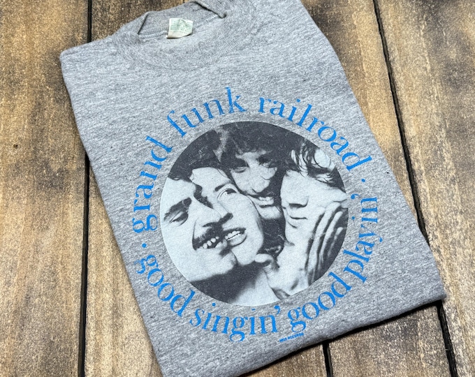 2XS vintage 1976 Grand Funk Railroad tour t shirt * good singin good playin 70s