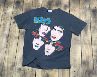 S * vintage 80s KISS Asylum tour 1985 1986 t shirt * 68.163 band army concert
