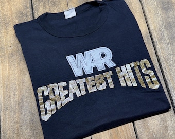 XS vintage 1976 WAR Greatest Hits promo t shirt * united artist record label funk soul jazz band tee