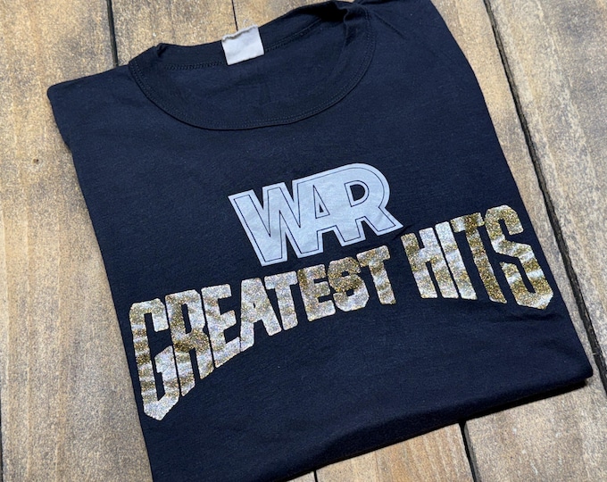 XS vintage 1976 WAR Greatest Hits promo t shirt * united artist record label funk soul jazz band tee