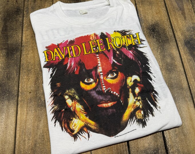 M/L * vintage 1986 David Lee Roth tour t shirt * 80s eat em and smile medium large