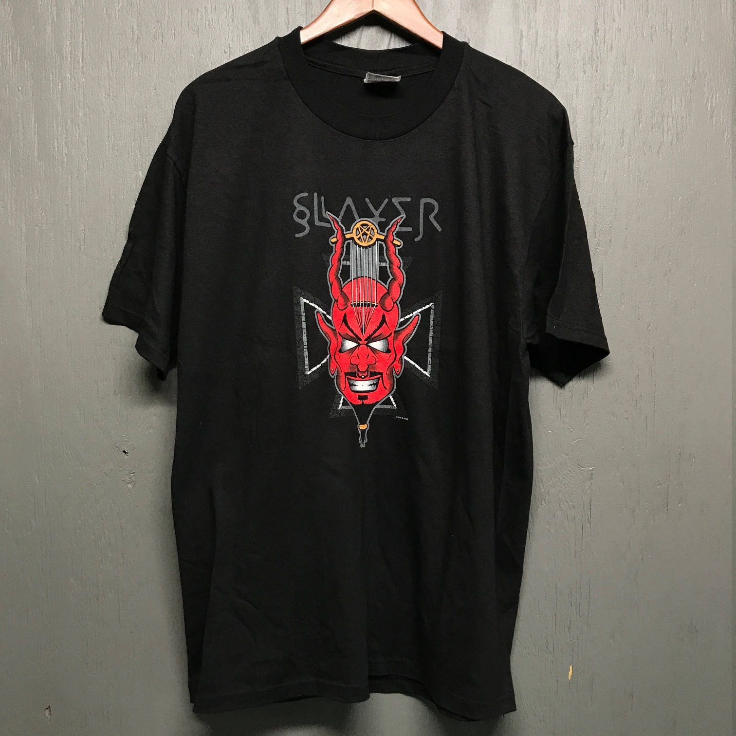 L Deadstock vintage 90s Slayer tour t shirt