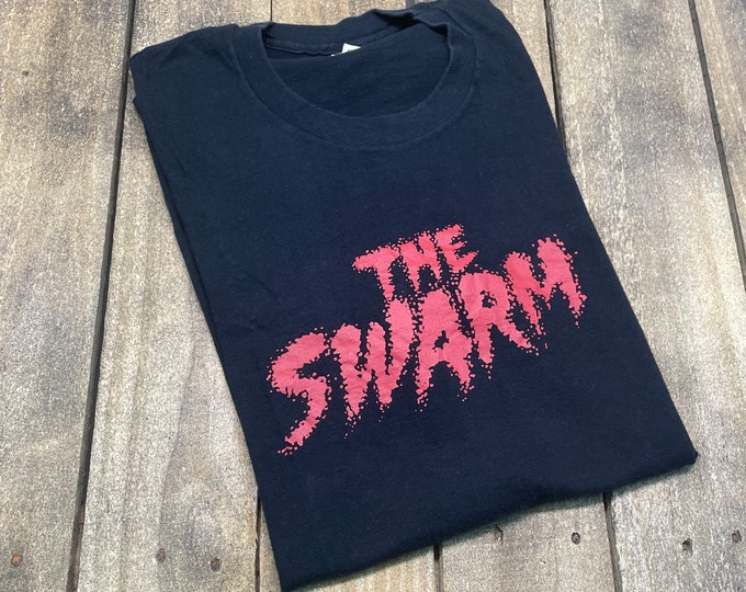 The Swarm 1978 movie promo vintage t shirt S/M * horror killer bees vhs cult classic * 78.141