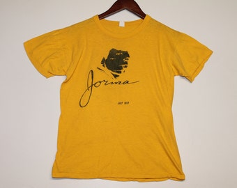 S * vintage 70s 1979 Jorma Kaukonen solo promo t shirt * jefferson airplane hot tuna * 42.200