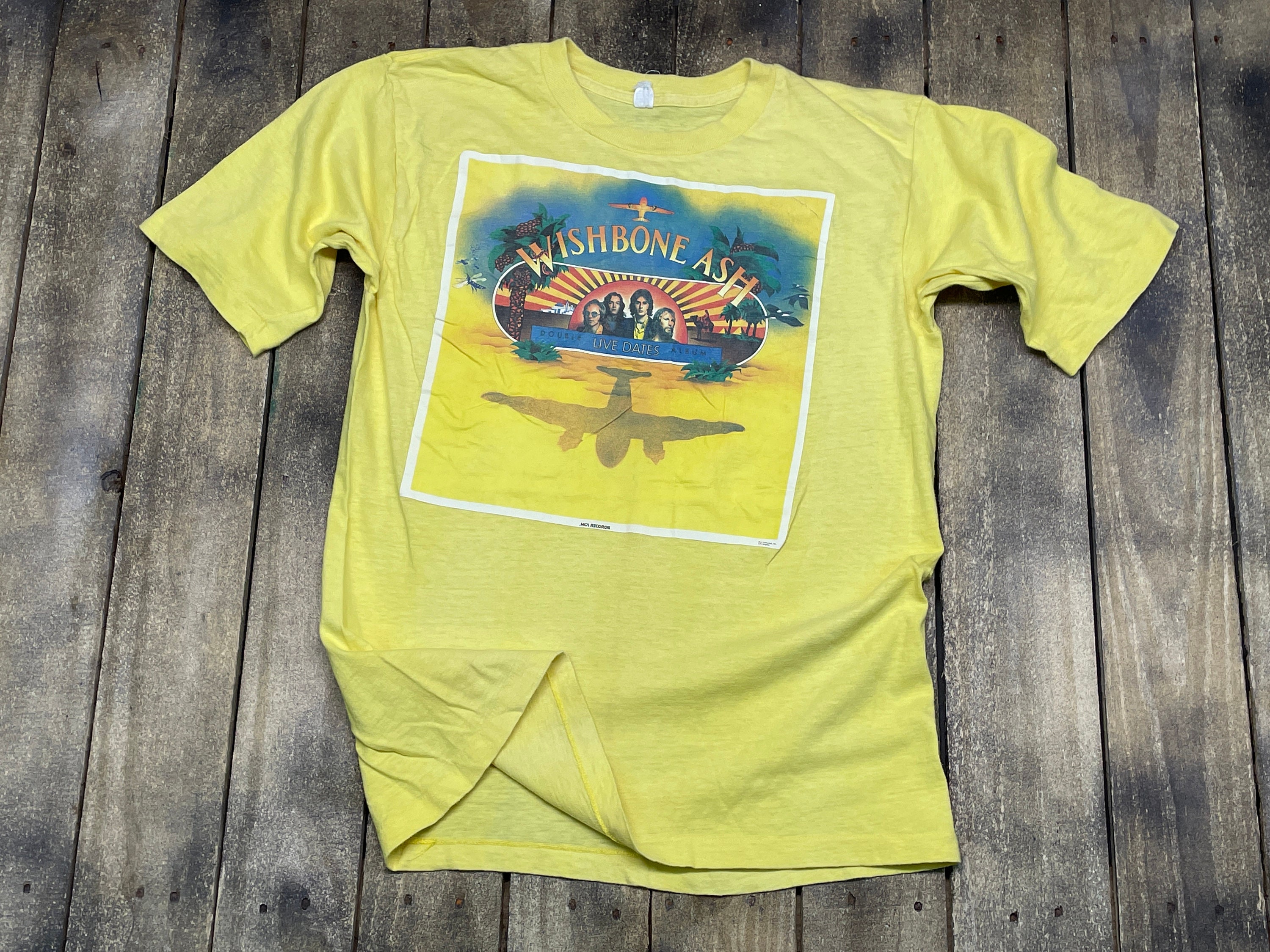S vintage 70s 1973 Wishbone Ash live date mca records promo t