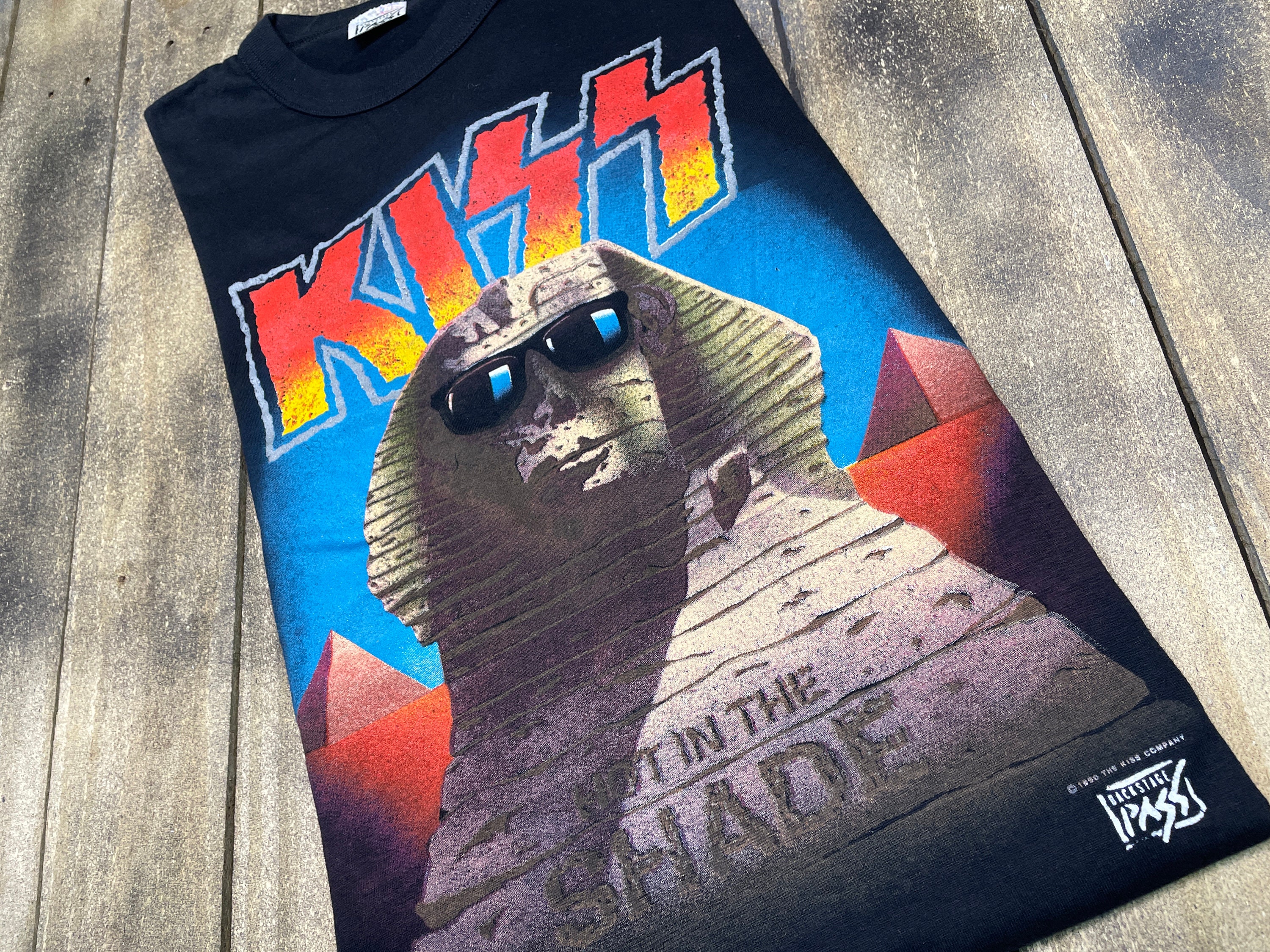 S/M vintage 1990 KISS t shirt hot in the shade band - Etsy 日本