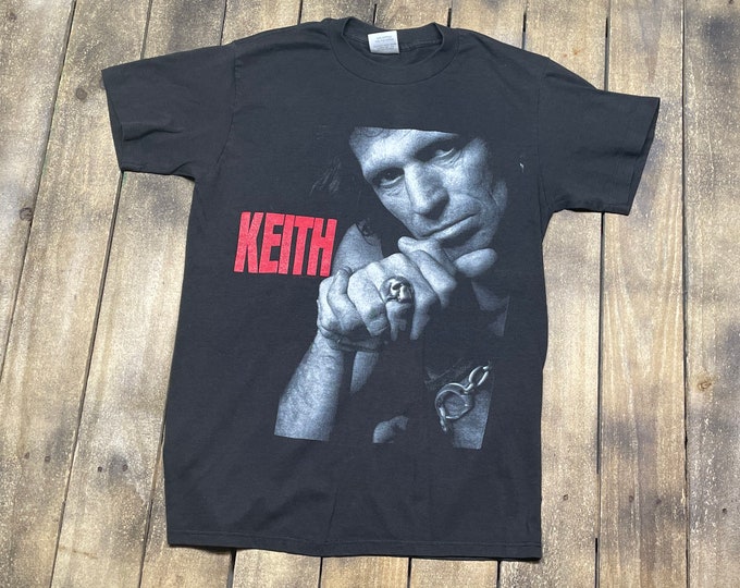 S * vintage 80s 1988 KEITH RICHARDS x pensive winos t shirt * the rolling stones * 10.181