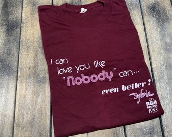 S * vintage 1983 SYLVIA Nobody promo t shirt * just sylvia jane kirby RCA records country